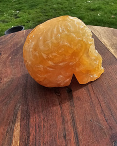 Yellow Calcite Skull