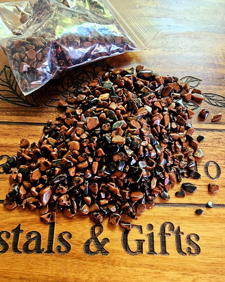 Mahogany Obsidian Chip Bag