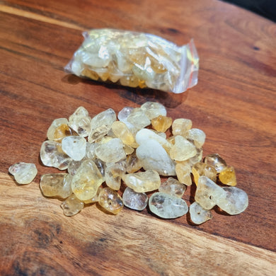 Heat Treated Citrine Drilled Chip Bag