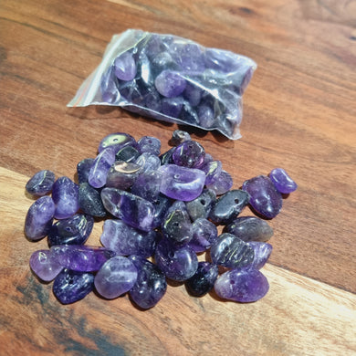 Amethyst Drilled Chip Bag