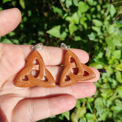 Goldstone Knot Pendant