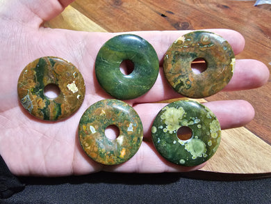 Green Ocean Jasper Donuts