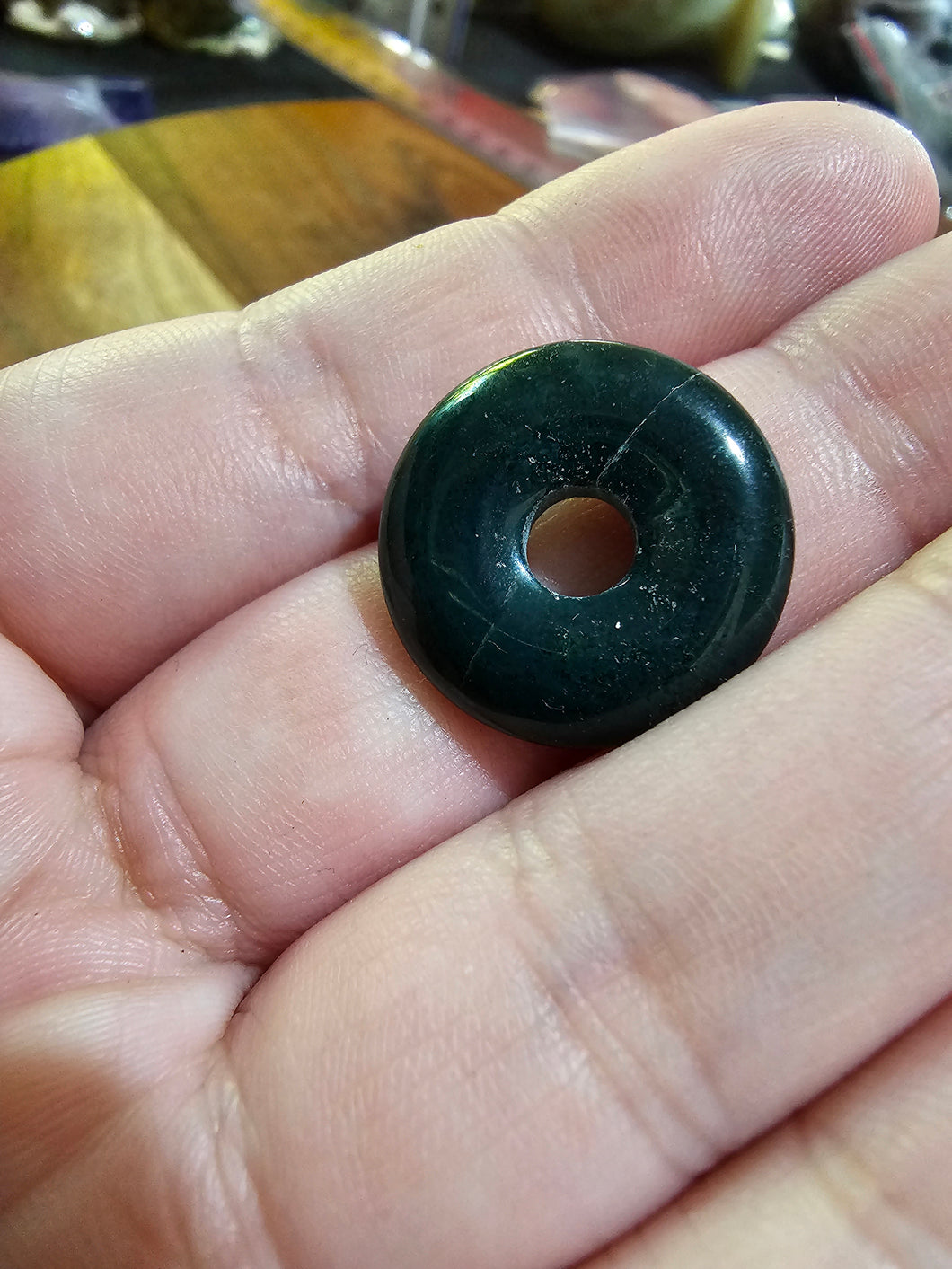 Moss Agate Mini Donut