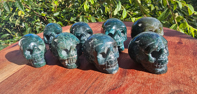 Moss Agate Skull