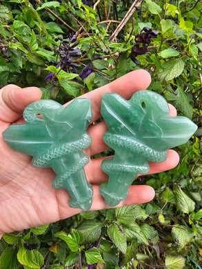 Green Aventurine Serpent Carving