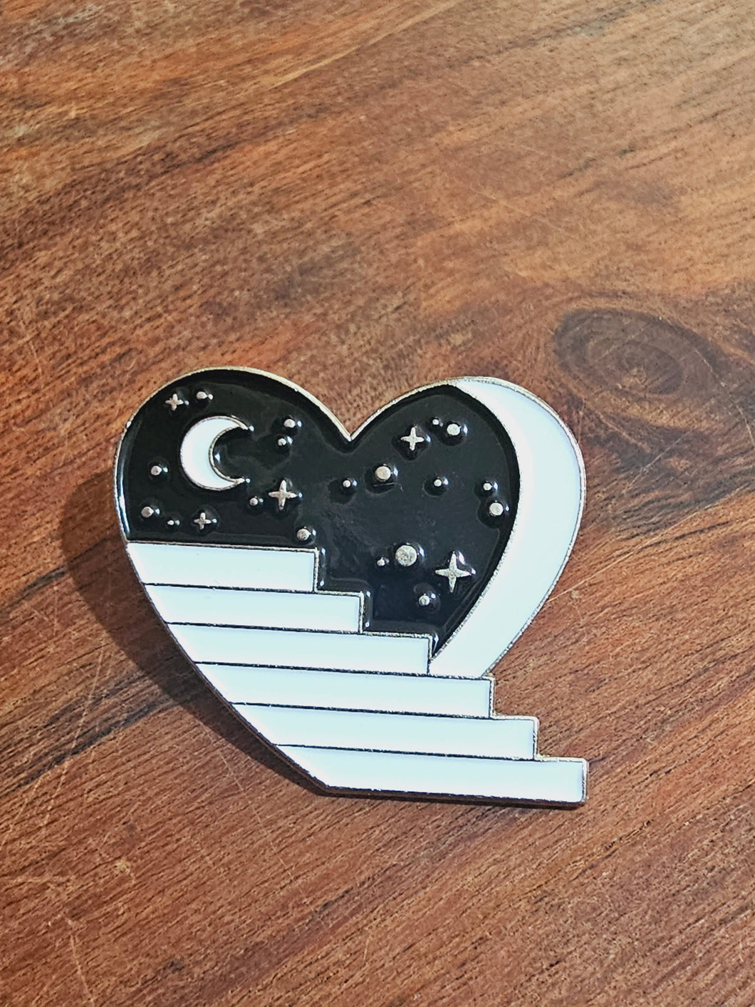 Space Heart Bag Pin