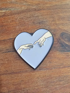 Hand heart Bag Pin