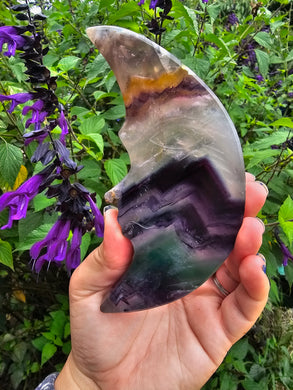 Rainbow Fluorite Moon