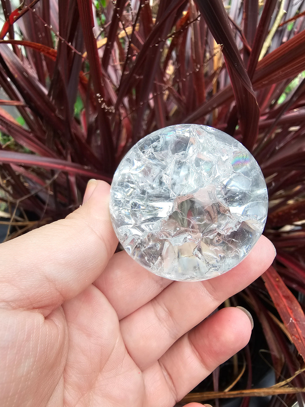 Crackle Quartz Sphere