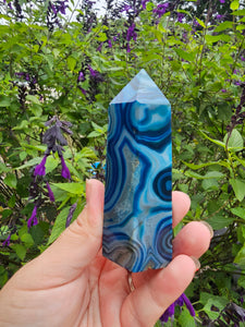 Blue Dyed Agate Point