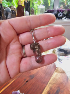 Pecker Key Chain -Rhodonite