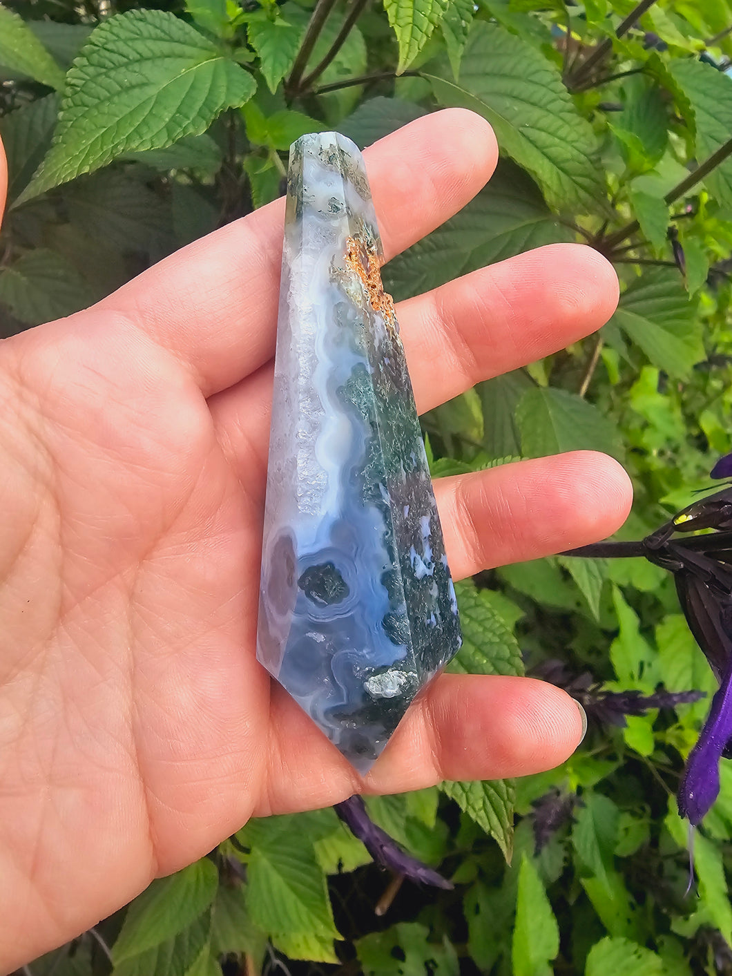 Moss Agate Wand #3