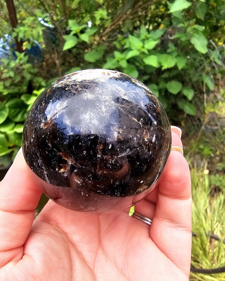 Brown Mica With Snowflake Inclusion Sphere