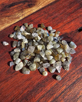 Labradorite Drilled Chip Bag