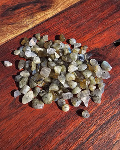 Labradorite Drilled Chip Bag