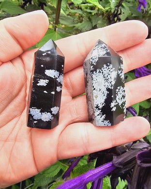 Snowflake Obsidian Point