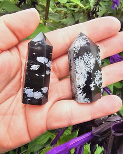 Snowflake Obsidian Point