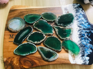Green Agate Slices