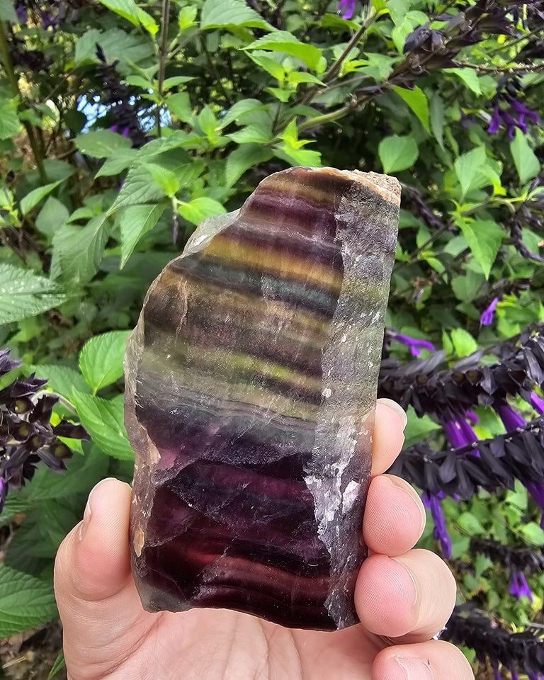 Rainbow Fluorite Slice