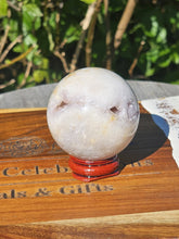 Load image into Gallery viewer, Pink Flower Agate Sphere