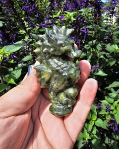 Green Jade Seahorse Carving