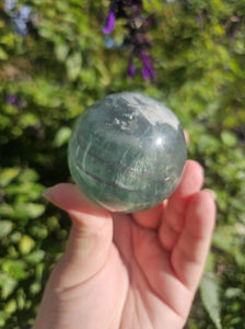 Fluorite Sphere with Snowflake Inclusion