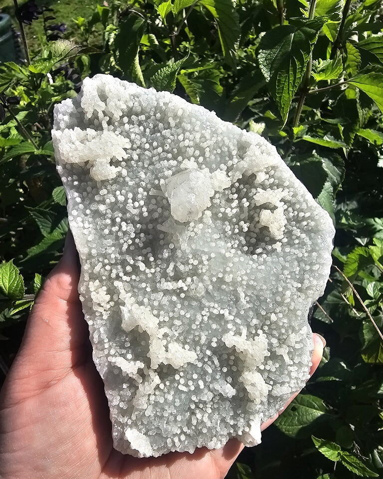 Chalcedony with Calcite Cluster