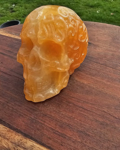 Yellow Calcite Skull