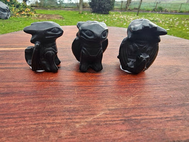 Black Obsidian Toothless Carving