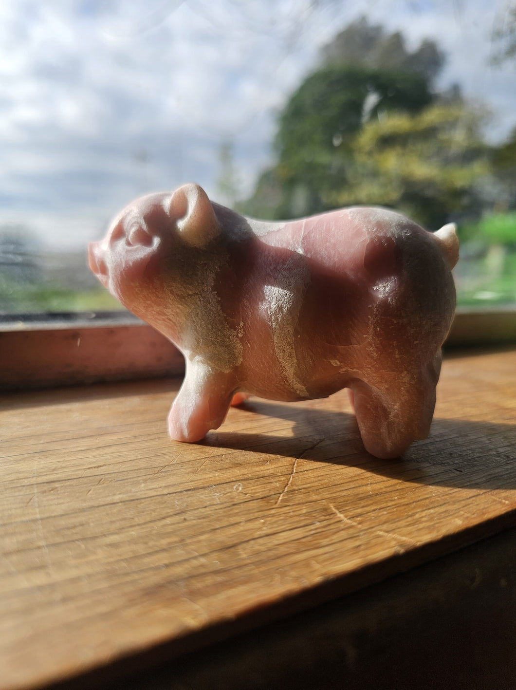 Unpolished Pink Opal Pig