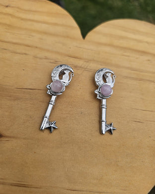 Rose Quartz Key Pendant