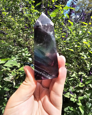 Rainbow Fluorite Point