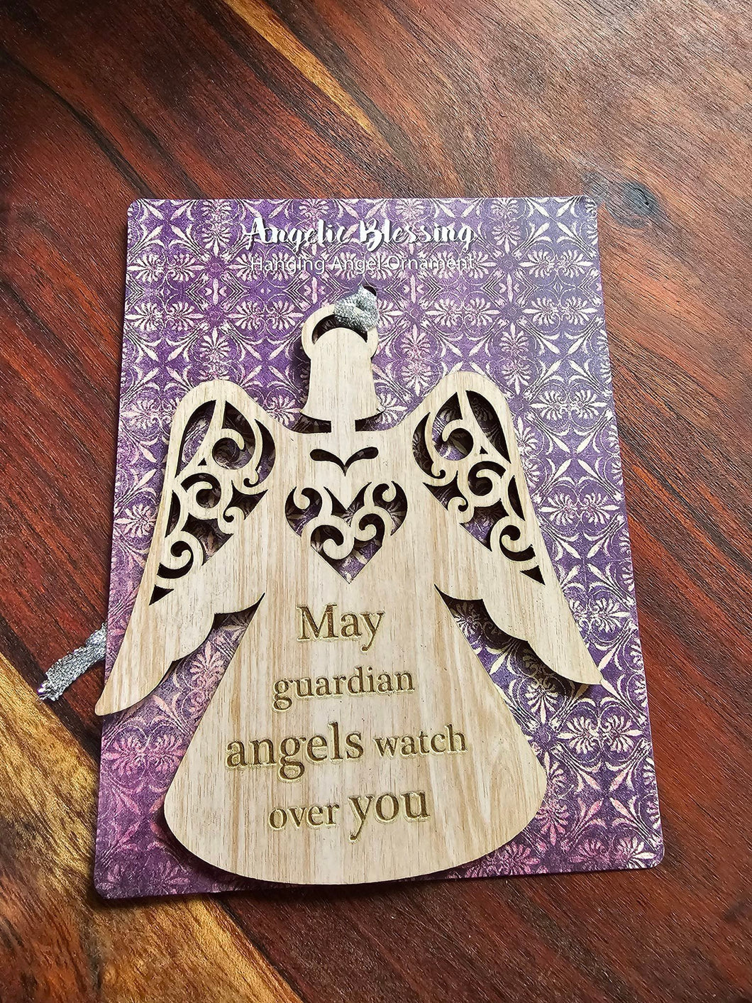 Angelic Blessings Wooden Hanging Ornament - Watch over you