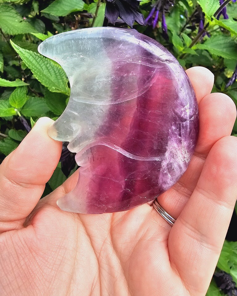 Rainbow Fluorite Moon