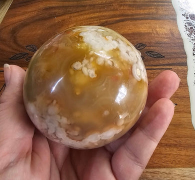 Flower Agate Sphere $60