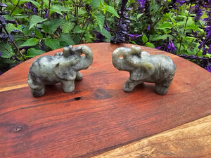 Labradorite Elephant Carving