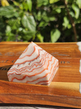 Load image into Gallery viewer, Pork Stone - Red Banded Calcite Pyramid