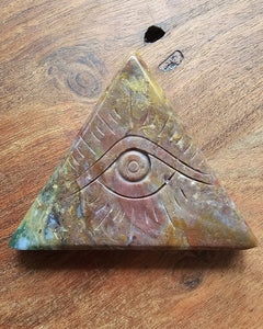 Ocean Jasper Eye Of Horus Carving