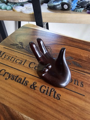 Wooden Hand Sphere Stand