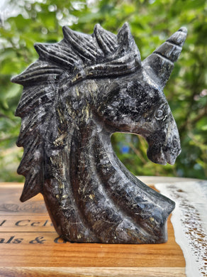 Larvikite Unicorn Head