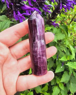 Purple Rainbow Fluorite Cylinder Point