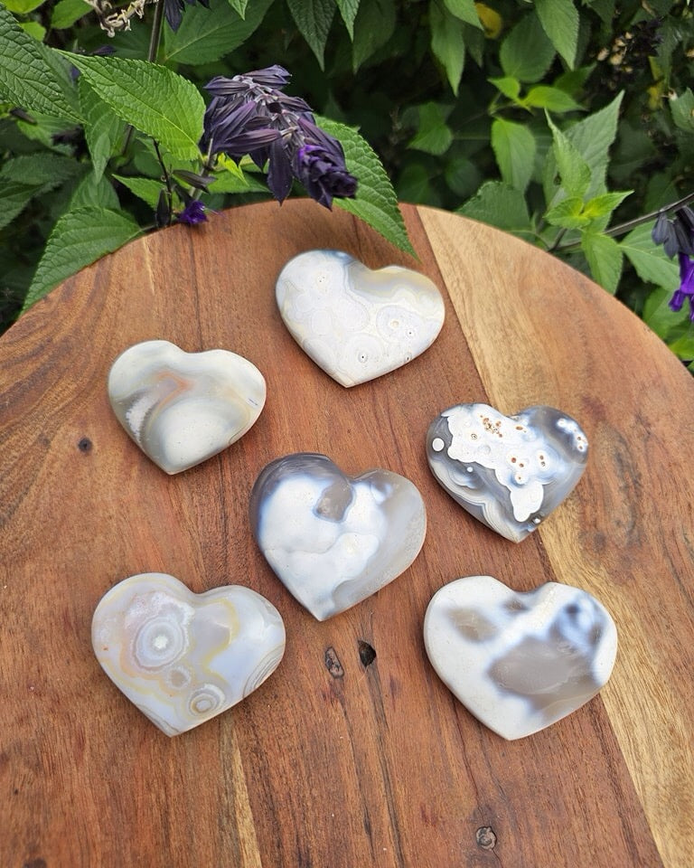 Orca Agate Heart