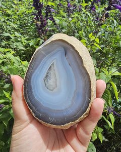 Natural Blue/Grey Agate Slice