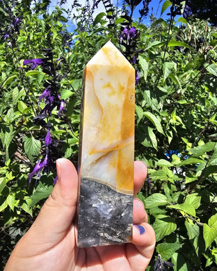 Agate Tower with Pyrite Inclusions