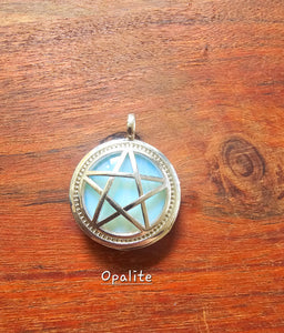 Pentagram locket Pendant - silver