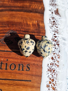 Dalmation Jasper Acorn Carving