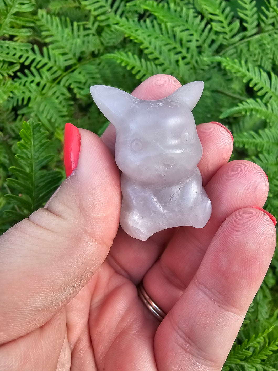 Rose Quartz Pikachu Carving