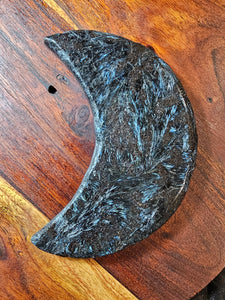 Arfvedsonite Moon Carving