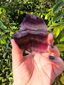 Rainbow Fluorite Slice #7