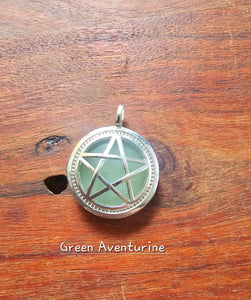 Pentagram locket Pendant - silver